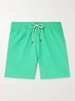 Прямые плавки-шорты средней длины Traveler POLO RALPH LAUREN, зеленый