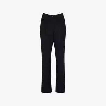 Прямые плетеные брюки Gillian с блестками Whistles, черный