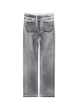 Прямые серые женские джинсовые брюки с высокой талией J20J2224531A4 Calvin Klein Jeans, серый