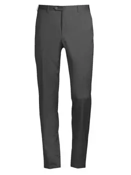 Прямые шерстяные брюки Corneliani, серый