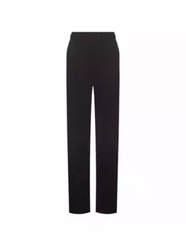 Прямые шерстяные брюки LEMAIRE, черный