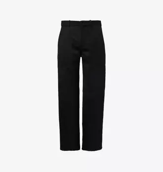 Прямые шерстяные брюки с карманами Slip-Pocket, стандартного кроя Loewe, черный