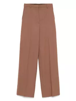 Прямые шерстяные брюки Stella McCartney, коричневый