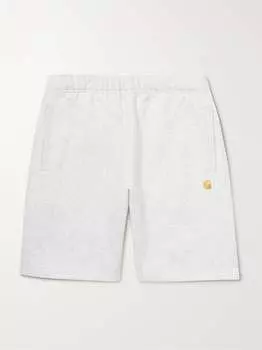 Прямые шорты Chase из хлопкового джерси с вышитым логотипом CARHARTT WIP, серый