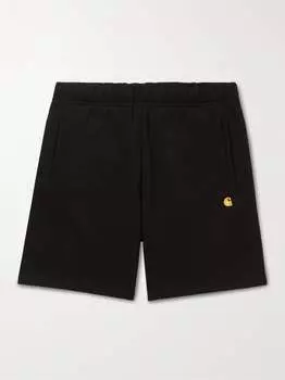 Прямые шорты Chase из хлопкового джерси с вышитым логотипом CARHARTT WIP, черный