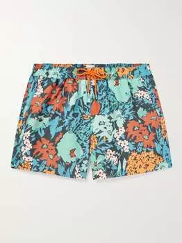 Прямые шорты для плавания средней длины Tropical Garden из переработанных материалов с принтом PAUL SMITH, синий