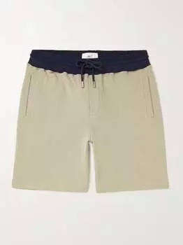 Прямые шорты из хлопкового джерси с цветными блоками и кулиской Mr P., нейтральный