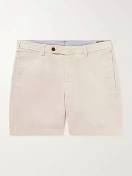 Прямые шорты из хлопкового твила, окрашенные в готовом виде SID MASHBURN, камень