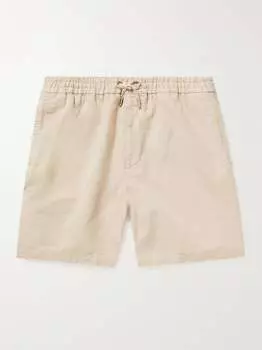 Прямые шорты из смеси хлопка и льна с кулиской Mr P., нейтральный