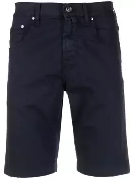 Прямые шорты с нашивкой-логотипом JACOB COHEN, синий