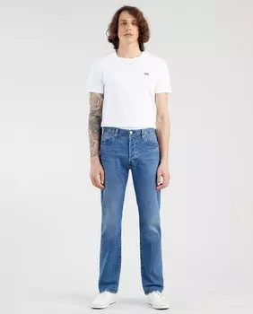 Прямые синие мужские джинсы 501 Levi's, синий