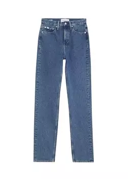 Прямые синие женские джинсовые брюки с высокой талией J20J2224431A4 Calvin Klein Jeans, синий