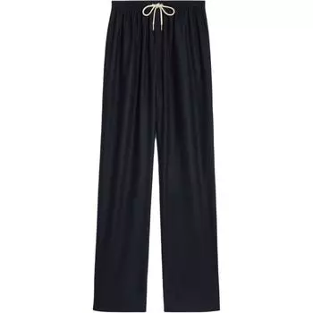 Прямые спортивные брюки из кашемировой фланели CELINE, Marine Blue