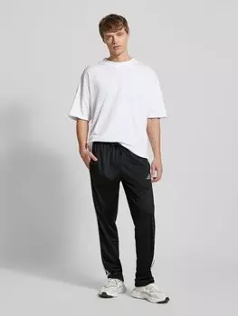Прямые спортивные брюки с вышитым логотипом ADIDAS SPORTSWEAR, черный