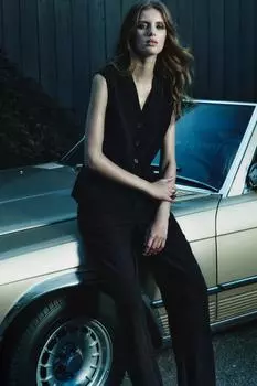 Прямые струящиеся брюки ZARA, черный