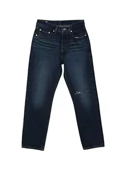 Прямые темно-синие женские джинсовые брюки с высокой талией Levis