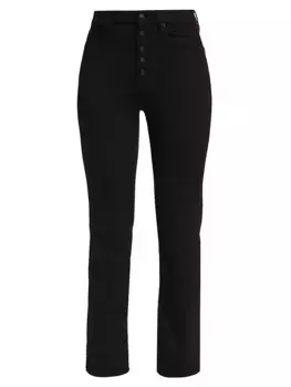 Прямые укороченные джинсы Good Legs Good American, черный