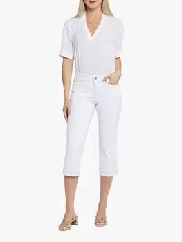 Прямые укороченные джинсы marilyn NYDJ, цвет Optic White