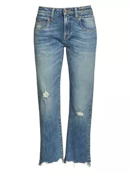 Прямые укороченные джинсы со средней посадкой для мальчика со средней посадкой R13