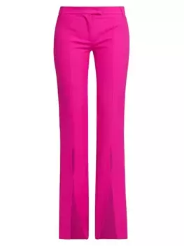 Прямые узкие брюки с разрезами на подоле Versace Jeans Couture, фуксия