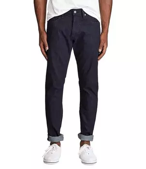 Прямые узкие джинсы из денима Polo Ralph Lauren Varick Miller, синий