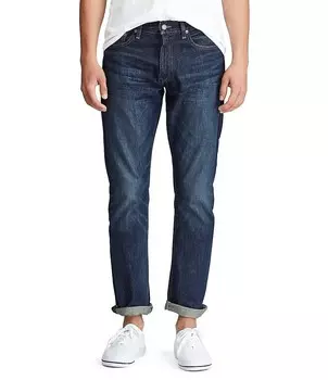 Прямые узкие джинсы Morris из темного денима Polo Ralph Lauren Varick, синий