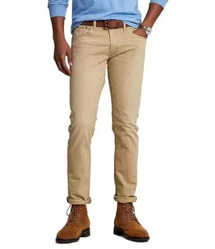 Прямые узкие джинсы Polo Ralph Lauren Varick из эластичного денима цвета хаки, бежевый
