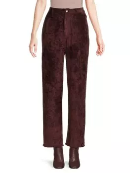 Прямые вельветовые брюки Ellie Rag & Bone, цвет Burgundy