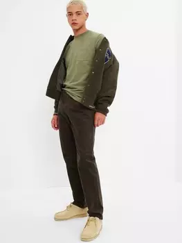Прямые вельветовые брюки Gap, зеленый