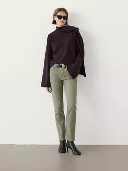 Прямые вельветовые брюки Massimo Dutti, серый
