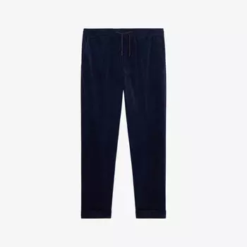 Прямые вельветовые брюки с эластичной талией The Kooples, темно-синий