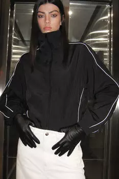 Прямые высокие джинсы H&M, белый