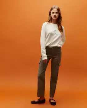 Прямые женские брюки-карго Green Coast, цвет 520 Kaki