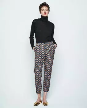 Прямые женские брюки с принтом & Me Unlimited, золотой