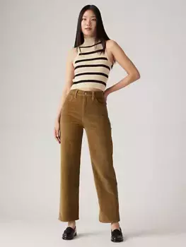 Прямые женские брюки с рельефной лодыжкой Levi's, коричневый