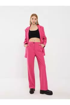 Прямые женские брюки стандартного кроя LC Waikiki, розовый