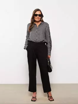 Прямые женские брюки стандартного кроя с эластичной резинкой на талии LCW Grace