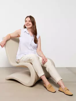 Прямые женские брюки удобного кроя больших размеров LCWAIKIKI Classic