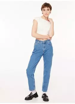 Прямые женские джинсовые брюки цвета индиго с высокой талией и нормальным кроем A3WL-PNT1 Aeropostale, индиго