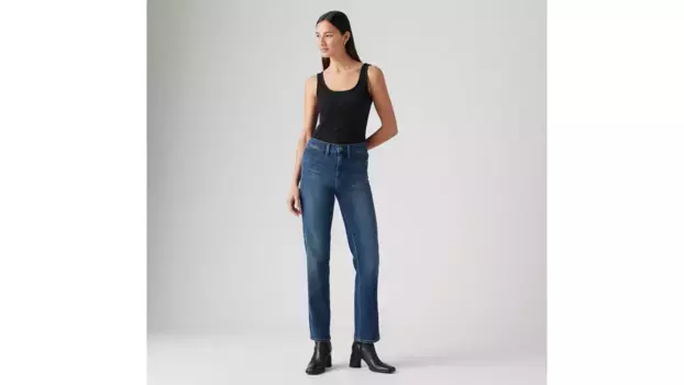 Прямые женские джинсы 724 с высокой посадкой на заказ Levi's, цвет Dark Woods - Dark Wash