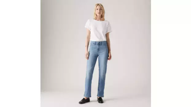 Прямые женские джинсы 724 с высокой посадкой на заказ Levi's, цвет Cloudy Morning - Medium Wash