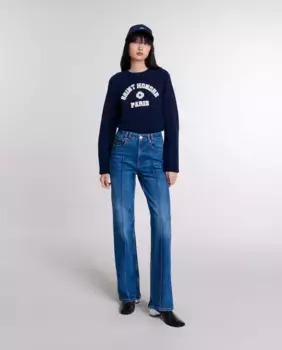 Прямые женские джинсы Maje, синий