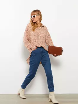 Прямые женские джинсы Mom Fit с высокой талией LCW Eco