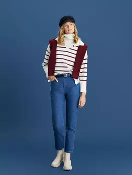 Прямые женские джинсы Mom Fit с высокой талией Southblue