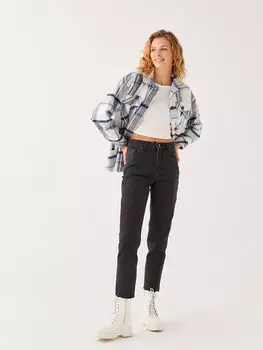 Прямые женские джинсы Mom Fit с высокой талией Xside