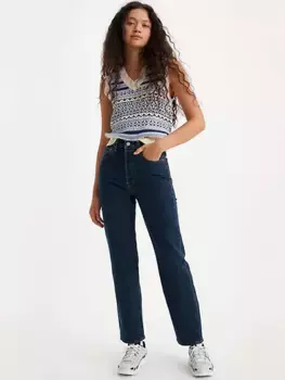 Прямые женские джинсы с эффектом реберной клетки Levi's, цвет Dark Stone - Dark Wash