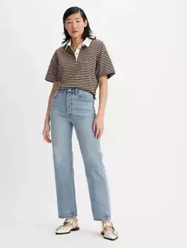 Прямые женские джинсы с эффектом реберной клетки Levi's, цвет Let's Share - Medium Wash