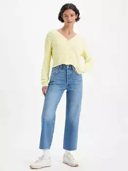 Прямые женские джинсы с эффектом реберной клетки Levi's, коричневый