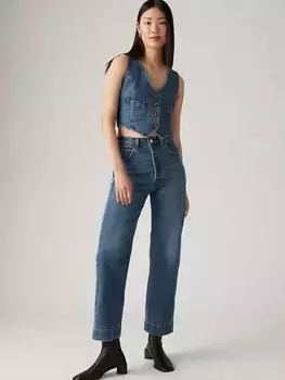 Прямые женские джинсы с ребристой клеткой до щиколотки Levi's, цвет Valley View - Dark Wash