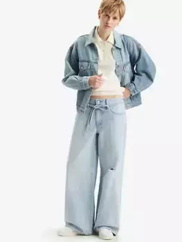 Прямые женские джинсы xl Levi's, цвет Karma's Coming - Light Wash